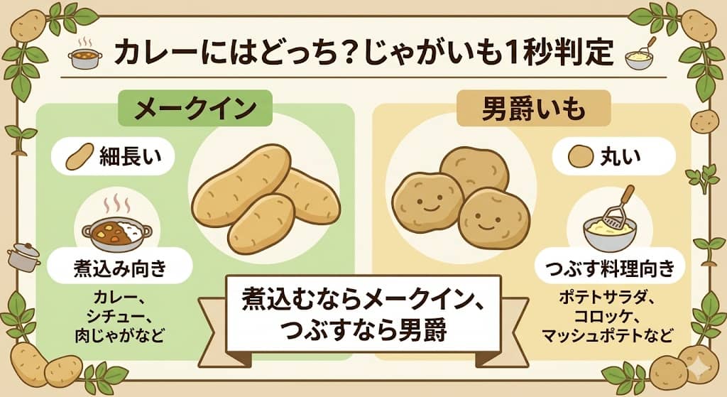 スーパーで迷わないじゃがいもの選び方