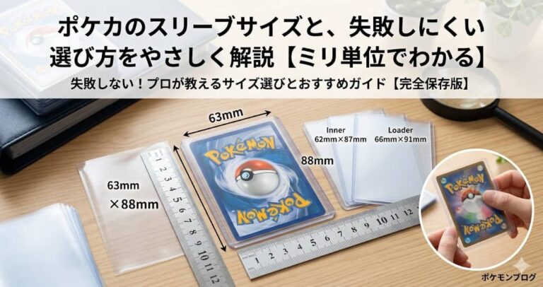 ポケカのスリーブサイズと、失敗しにくい選び方をやさしく解説【ミリ単位でわかる】