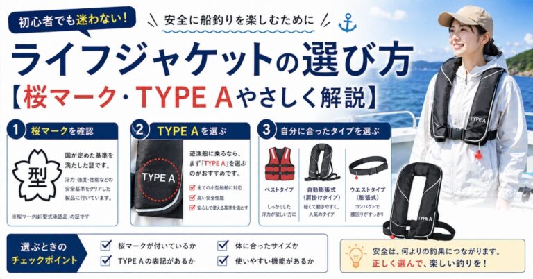 ライフジャケットの選び方【桜マーク・TYPE Aやさしく解説】