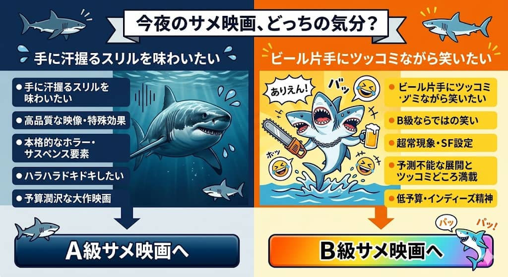 今夜のサメ映画 気分診断チャート