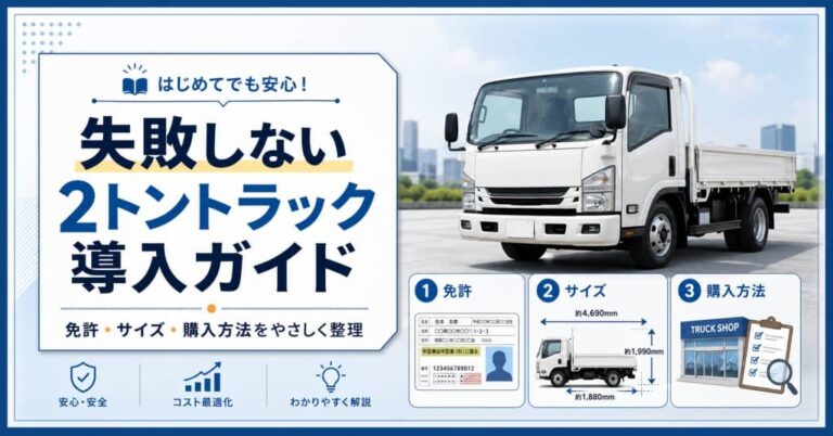 失敗しない2トントラック導入ガイド｜免許・サイズ・購入方法をやさしく整理