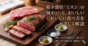 希少部位「ミスジ」の味わいと、おいしい食べ方をやさしく解説