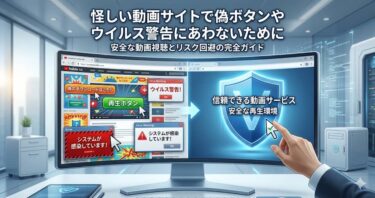 怪しい動画サイトで偽ボタンやウイルス警告にあわないために