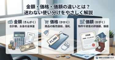 金額・価格・価額の違いとは？迷わない使い分けをやさしく解説