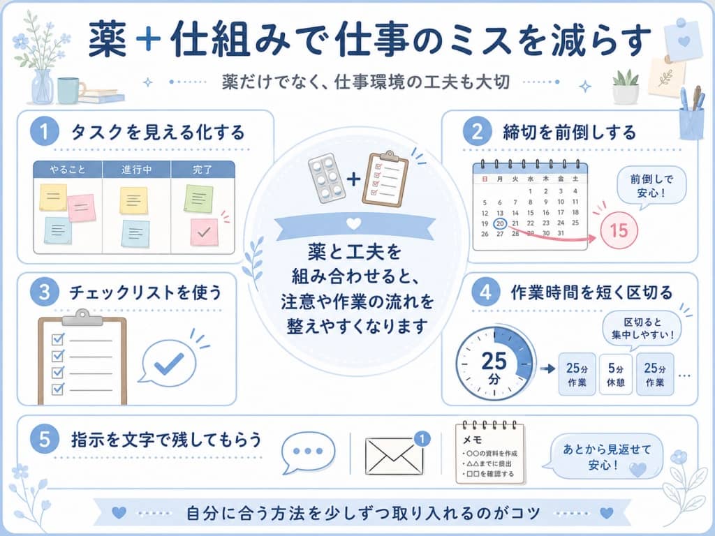 ADHDの仕事ミスを減らす薬以外の工夫