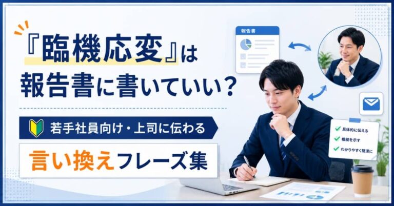 「臨機応変」は報告書に書いていい？若手社員向け・上司に伝わる言い換えフレーズ集