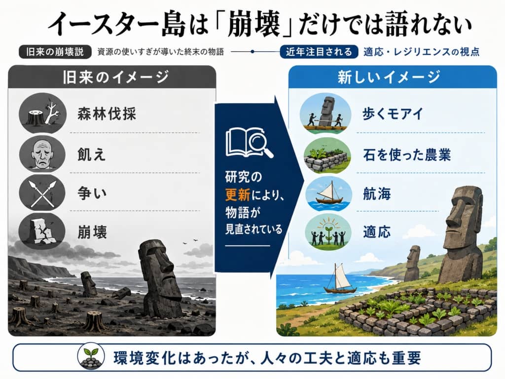 イースター島の見方の変化
