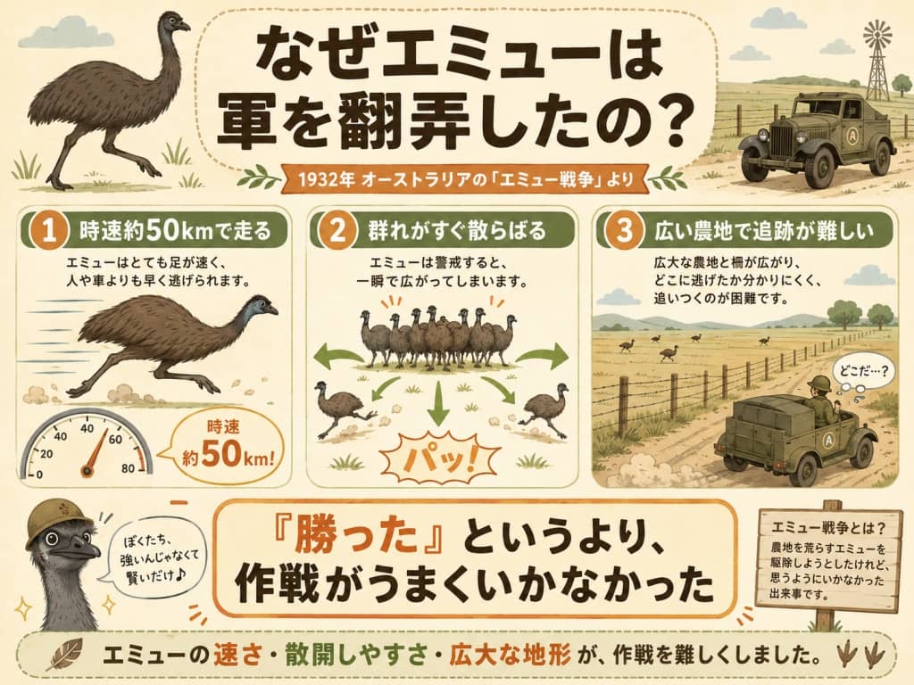 エミュー戦争がうまくいかなかった理由