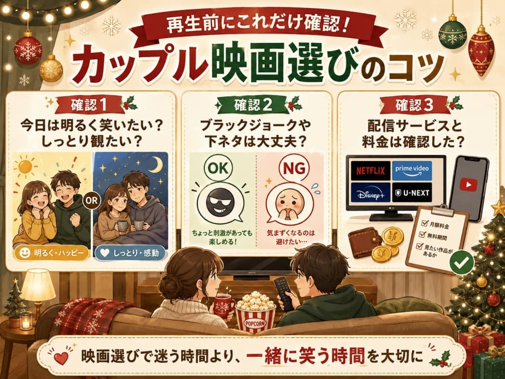 カップルで映画選びに失敗しない3つの確認