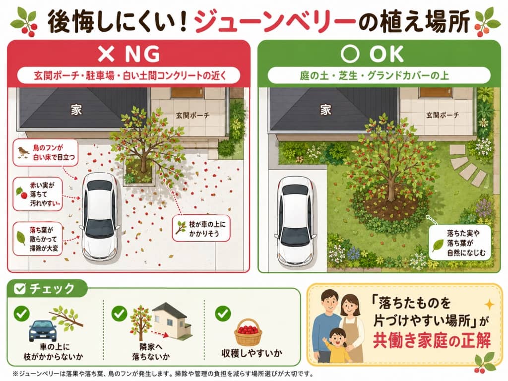 ジューンベリーの植え場所マルバツ判定
