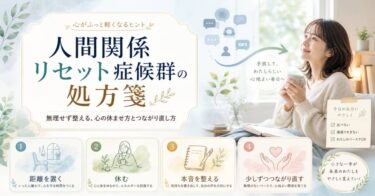 すべてを消したくなるのは優しすぎるから。人間関係リセット症候群の処方箋