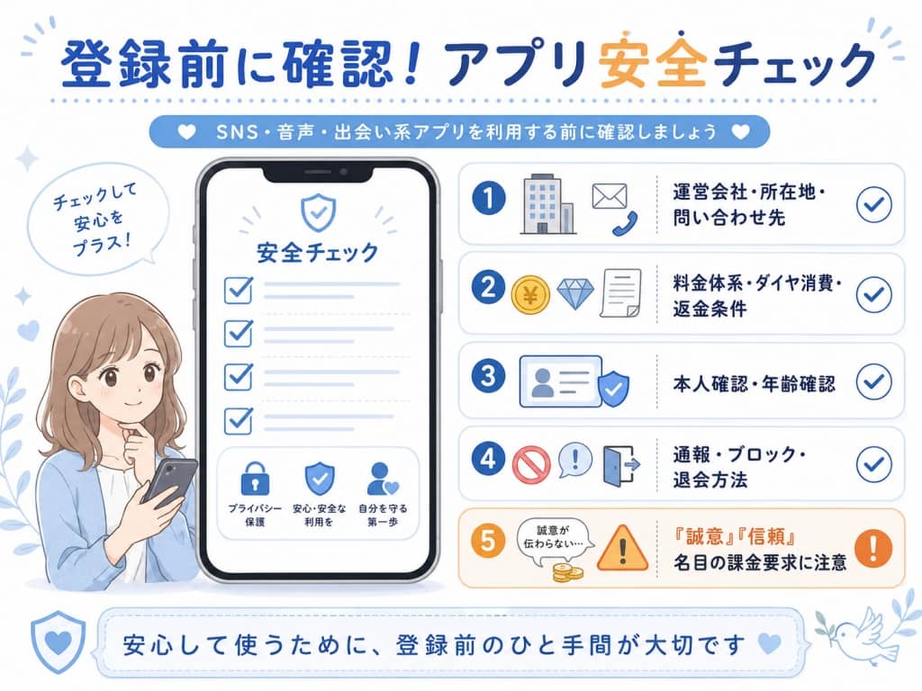 安全なアプリ選びのチェックリスト