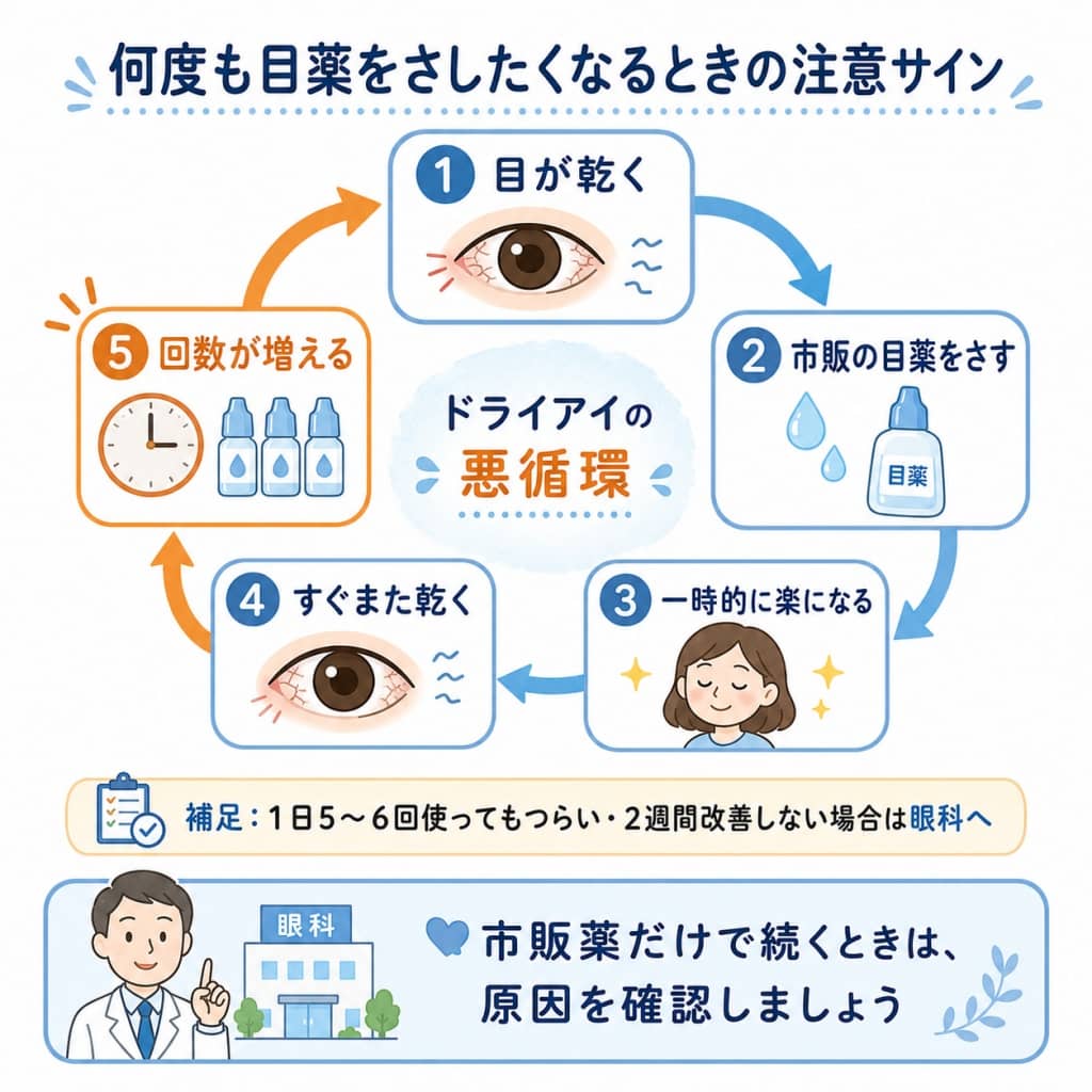 目薬の使いすぎによる悪循環