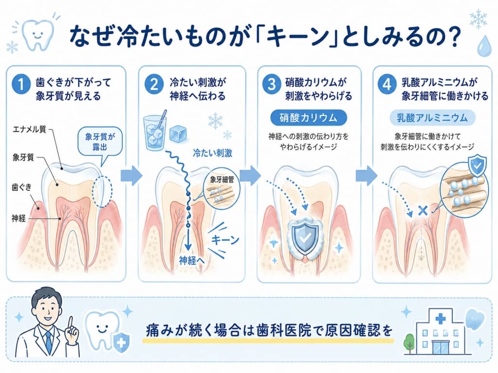 知覚過敏の仕組みと薬用成分の働き