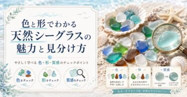 色と形でわかる天然シーグラスの魅力と見分け方
