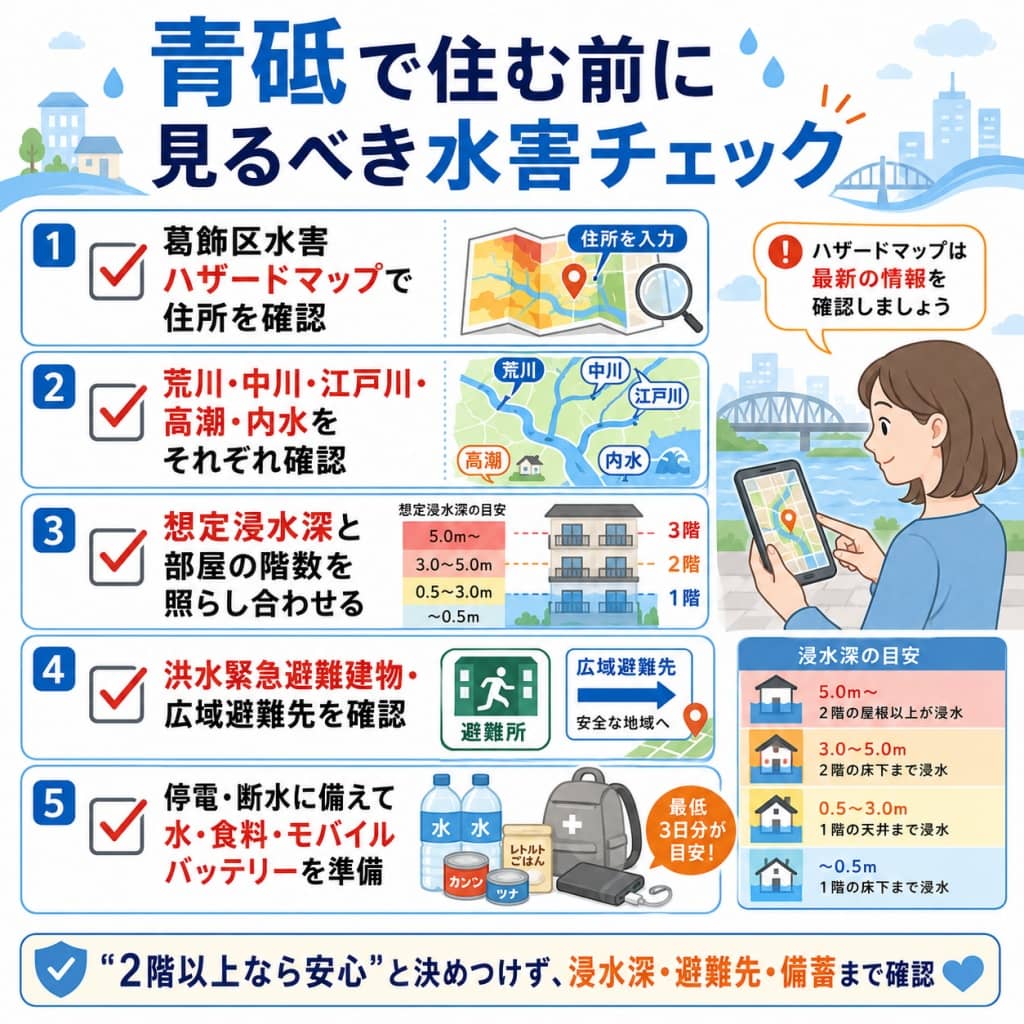 青砥の物件選びで確認したい水害チェック