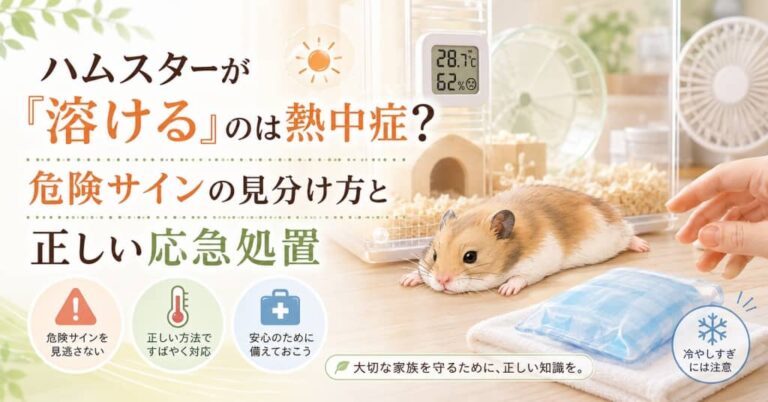ハムスターが「溶ける」のは熱中症？危険サインの見分け方と正しい応急処置