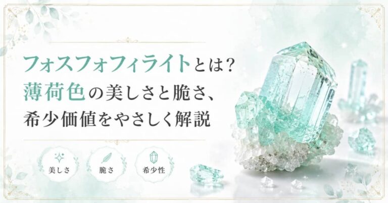 フォスフォフィライトとは？薄荷色の美しさと脆さ、希少価値をやさしく解説