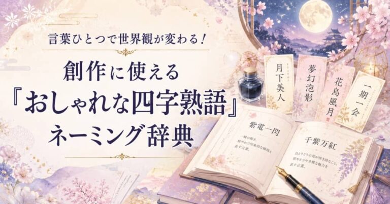 言葉ひとつで世界観が変わる！創作に使える「おしゃれな四字熟語」ネーミング辞典