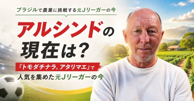 アルシンドの現在とJリーグ時代を振り返る図解