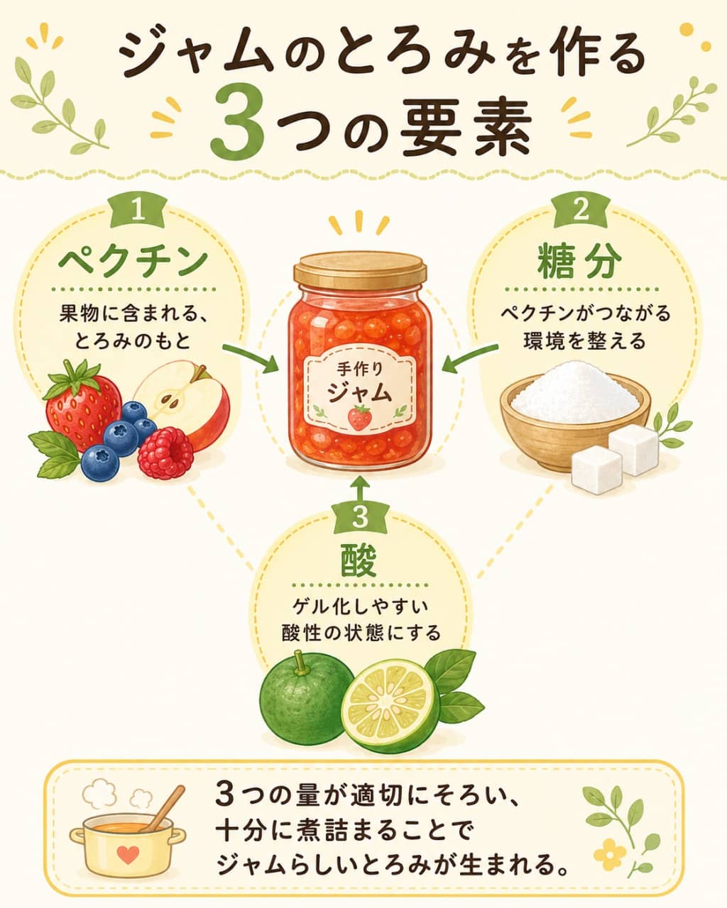 ジャムが固まる仕組み