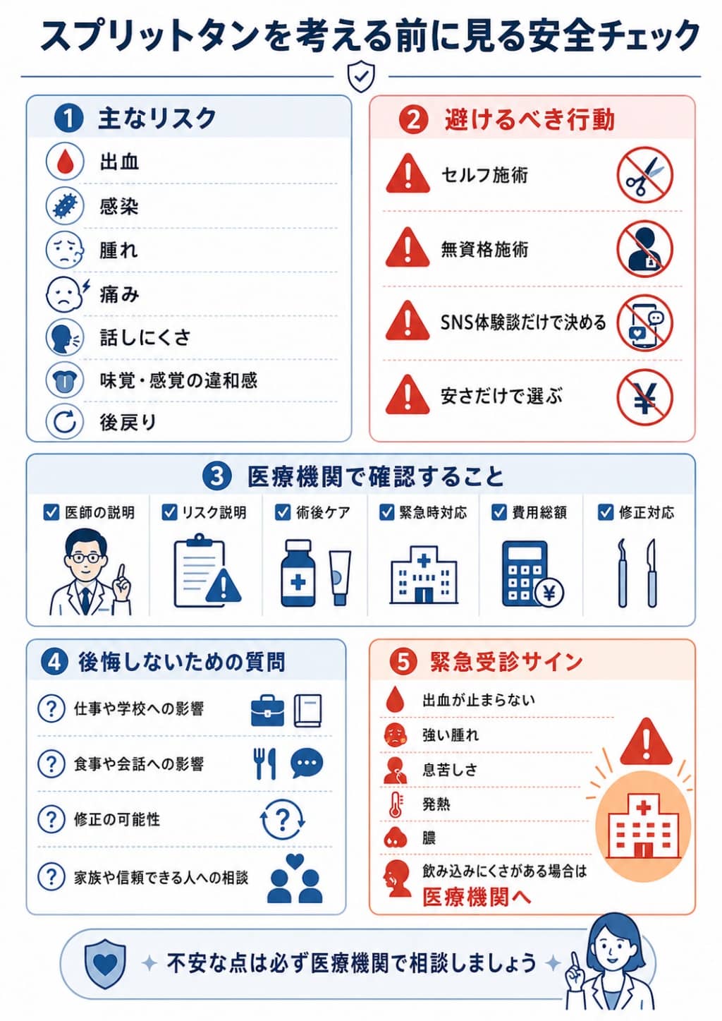 スプリットタンで後悔しないための安全チェック図解