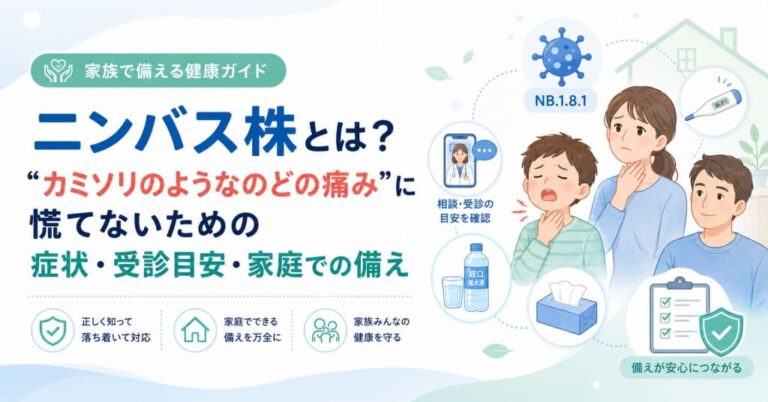 ニンバス株とは？「カミソリのようなのどの痛み」に慌てないための症状・受診目安・家庭での備え