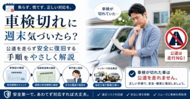 車検切れに週末気づいたら？公道を走らず安全に復旧する手順をやさしく解説