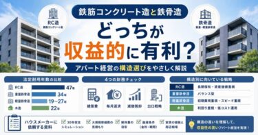鉄筋コンクリート造と鉄骨造はどっちが収益的に有利？アパート経営の構造選びをやさしく解説