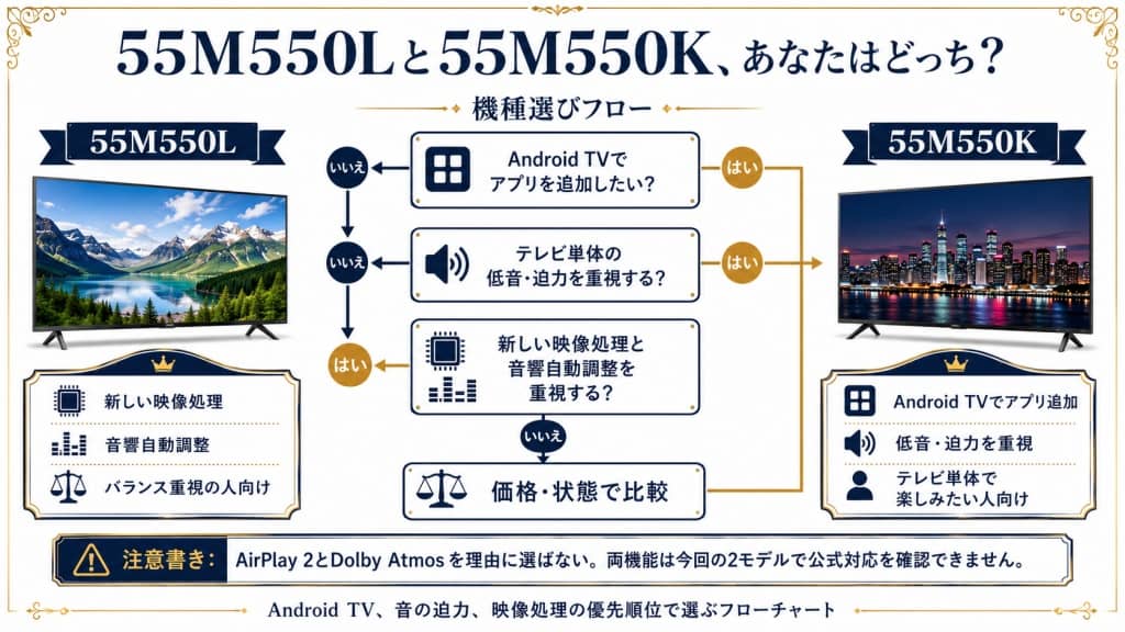 55M550Lと55M550K、あなたはどっち？