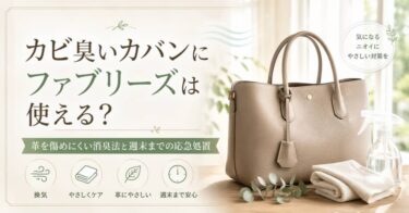 カビ臭いカバンにファブリーズは使える？革を傷めにくい消臭法と週末までの応急処置