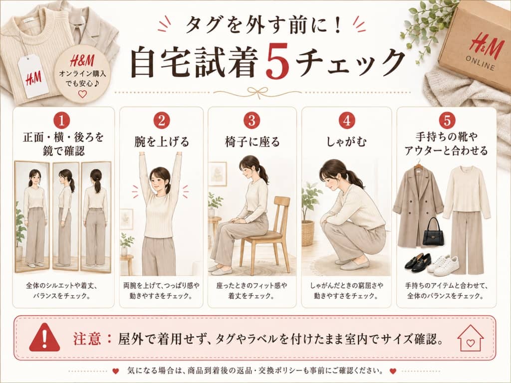 タグを外す前に！自宅試着5チェック