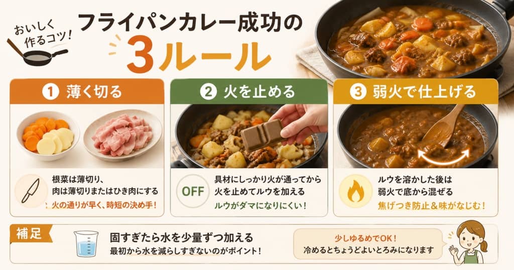 フライパンカレー成功の3ルール