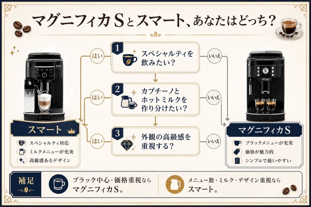 マグニフィカSとスマート、あなたはどっち？