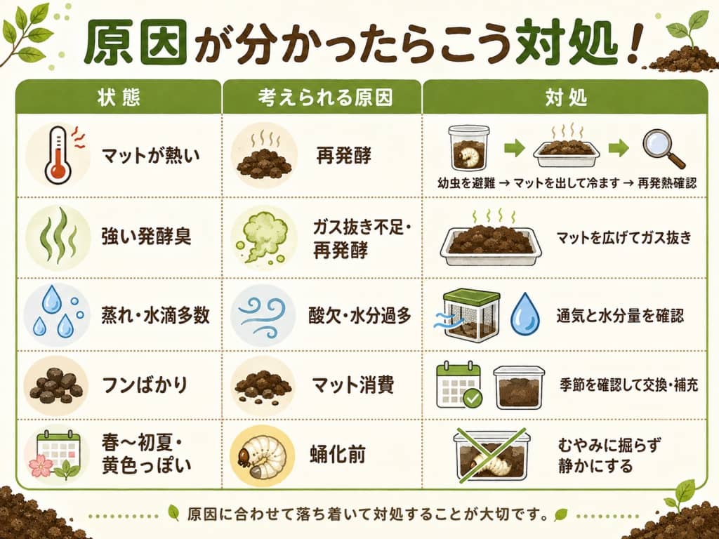 原因が分かったらこう対処！