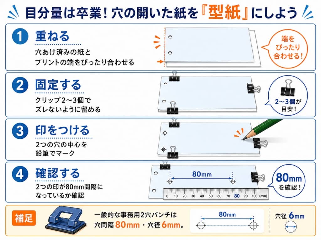 目分量は卒業！穴の開いた紙を「型紙」にしよう