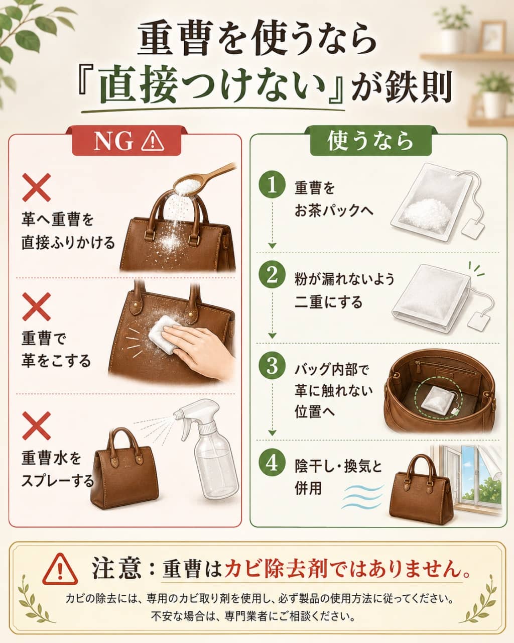 重曹を使うなら「直接つけない」が鉄則
