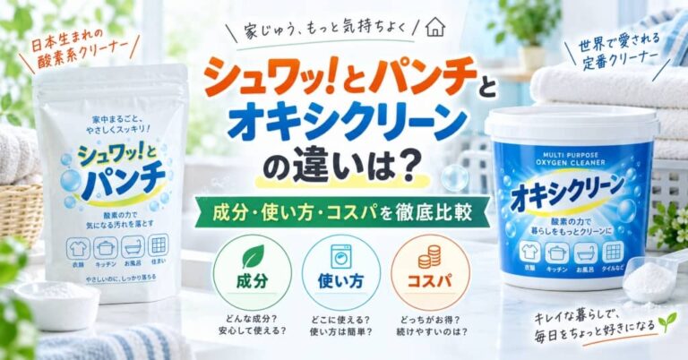 シュワッ！とパンチとオキシクリーンの違いは？成分・使い方・コスパを徹底比較
