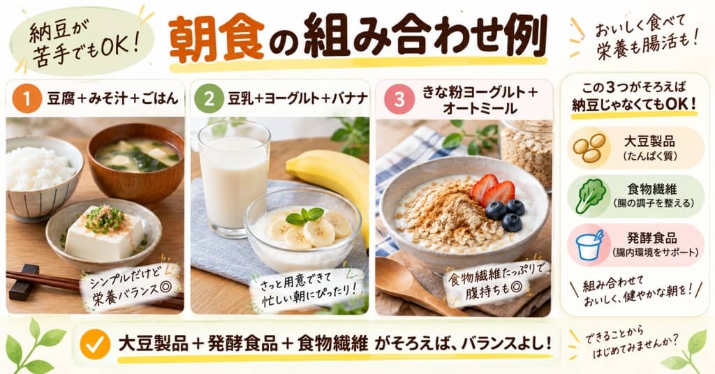 納豆が苦手でもOK！朝食の組み合わせ例