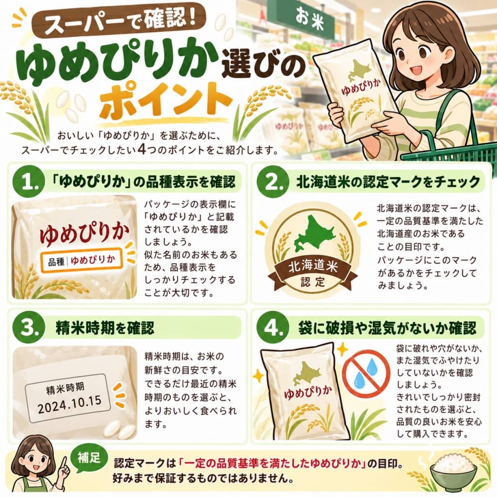 スーパーで確認！ゆめぴりか選びのポイント